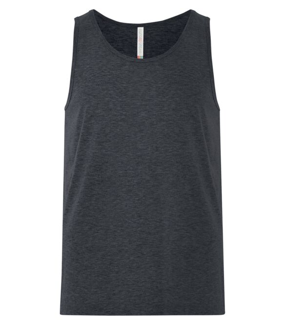 custom printed sleeveless shirt ATC8004 - EUROSPUN RING SPUN TANK charcoal heather grey