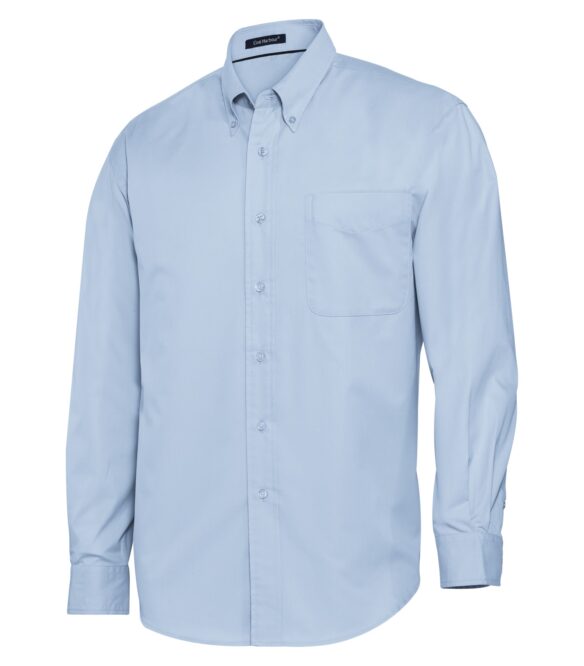 custom printed dress shirt long sleeve apparel D610 - COAL HARBOUR EASY CARE LONG SLEEVE WOVEN SHIRT light blue