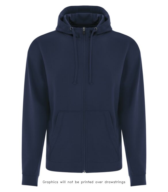F2004 - GAME DAY FLEECE FULL ZIP HOODED SWEATSHIRT custom printed apparel hoodie F2004 - GAME DAY FLEECE FULL ZIP HOODED SWEATSHIRT true navy with words