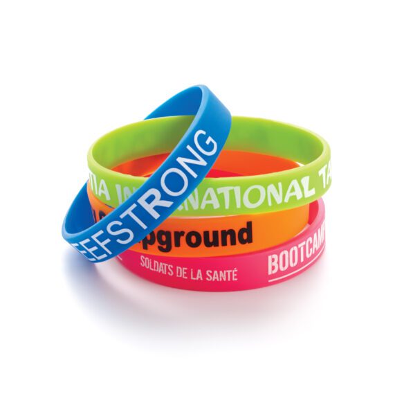 customized custom printed silicone bracelet (set)