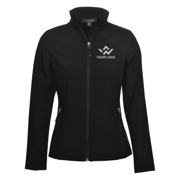 Custom printed DF7662L - DRYFRAME® STRATA TECH SOFT SHELL LADIES' JACKET with logo