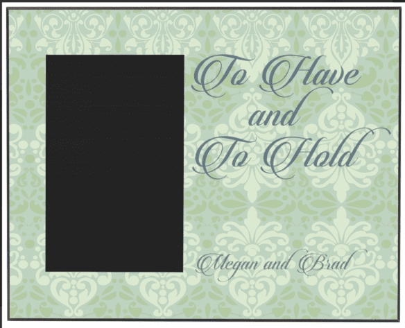 Custom printed Offset Picture Frame Template