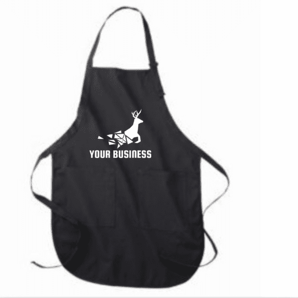 a100 flat custom printed apron with logo