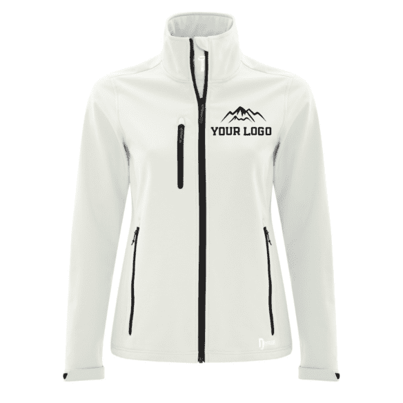 Custom printed DF7662L - DRYFRAME® STRATA TECH SOFT SHELL LADIES' JACKET with logo