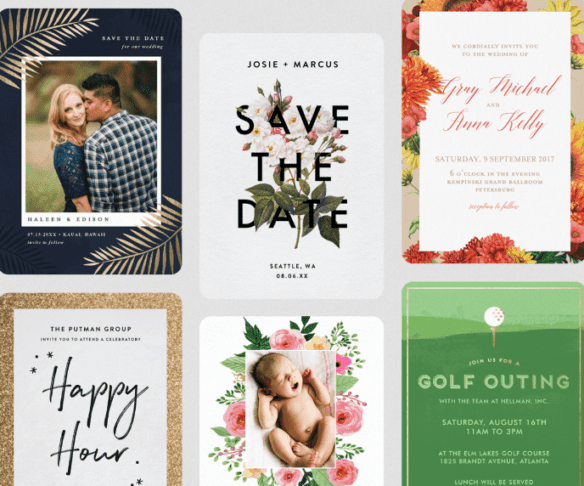 custom printed Flat Cards and Invitations