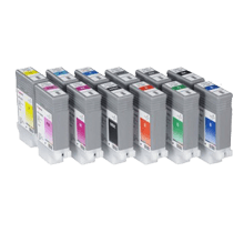 Canon PFI-106 SET Ink / Inkjet Cartridge Black Cyan Yellow Magenta Photo Cyan Photo Magenta Matte Black Grey Photo Grey Green Red Blue