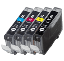 Canon CLI8 Ink / Inkjet Cartridge Set Black Cyan Yellow Magenta