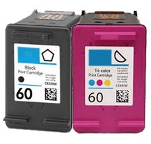 HP CC640WN / CC643WN #60 Ink / Inkjet Cartridge Combo Pack Black Tri-Color