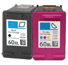 HP CC641WN / CC644WN HP 60XL Black Tri-Color High Yield Ink Cartridge Combo Pack