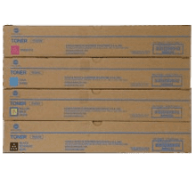 KONICA MINIOLTA TN-324 Laser Toner Cartridge Set Black Cyan Magenta Yellow