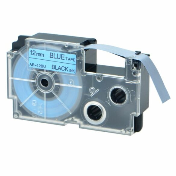 12mm blue tape casio ar-12bu black ink