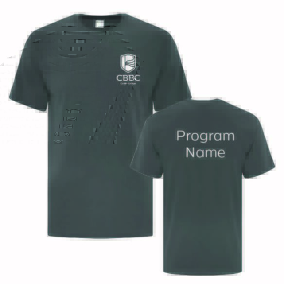 CBBC Career College ATC1000 Charcoal Custom Tshirt front and back