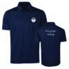 Willis College - S4007 Navy golf polo shirt front and back