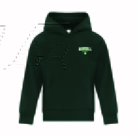 RUSSELL COUNTY ATCY2500 YOUTH FLEECE HOODED SWEATSHIRT (DARK GREEN)
