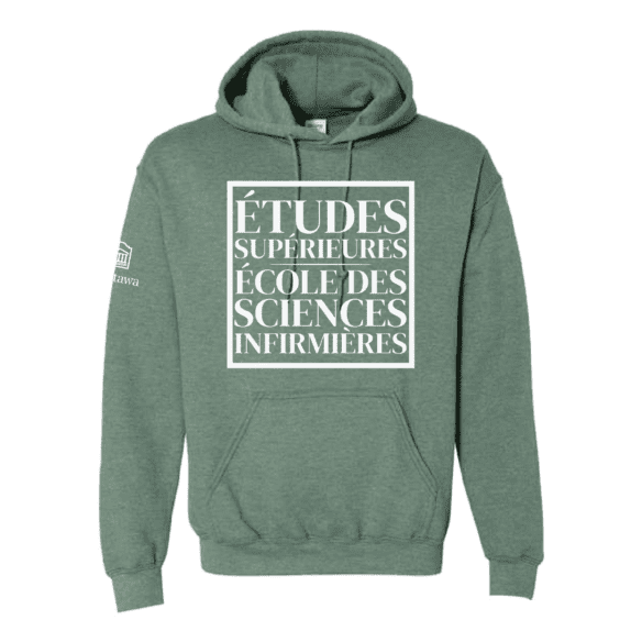 GNA Hooded Sweatshirt - Dark Heather Green - FR