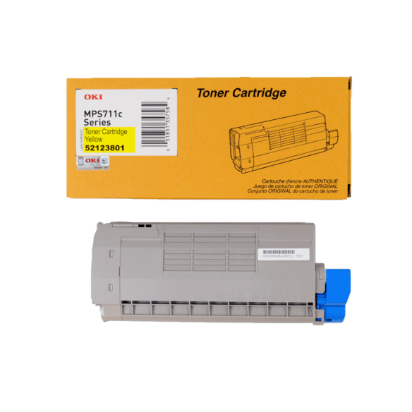 ~Brand New Original Okidata 52123801 Yellow Laser Toner Cartridge