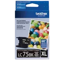 Brand New Original Brother LC-75BK Ink / Inkjet Cartridge High Yield - Black