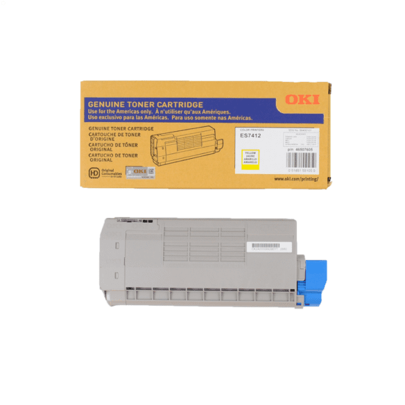 ~Brand New Original Okidata 46507605 Yellow Laser Toner Cartridge