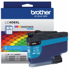 ~Brand New Original Brother LC406XLC Cyan Ink / Inkjet Cartridge
