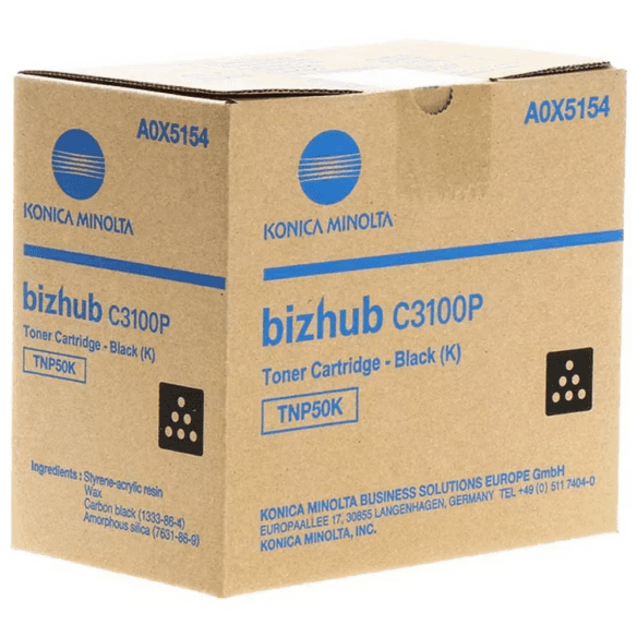 ~Brand New Original Konica Minolta A0X5134 (TNP50K) Black Laser Toner Cartridge