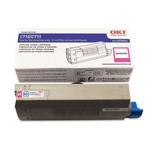 ~Brand New Original Okidata 44318602 Magenta Laser Toner Cartridge