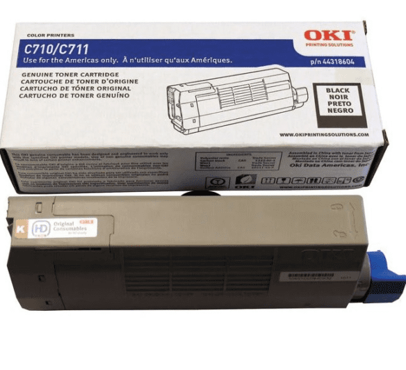 ~Brand New Original Okidata 44318604 Black Laser Toner Cartridge