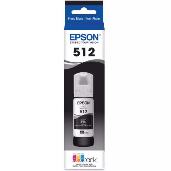 ~Brand New Original Epson T512120-S INK Bottle Dye Photo Black