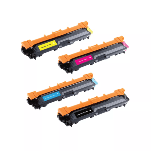 Brother TN-225 Laser Toner Cartridge Set - High Yield - Black Cyan Magenta Yellow