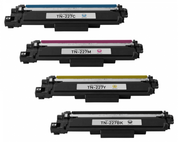 Brother TN-227 Laser Toner Cartridge Set - High Yield - Black Cyan Magenta Yellow
