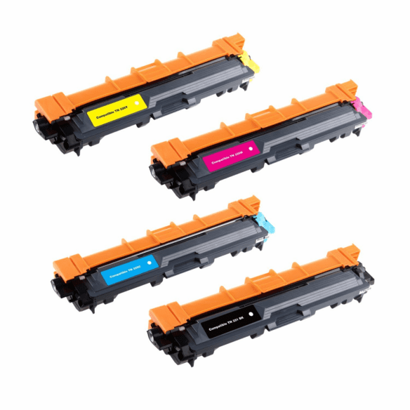 Brother TN-221 Laser Toner Cartridge Set - Black Cyan Magenta Yellow