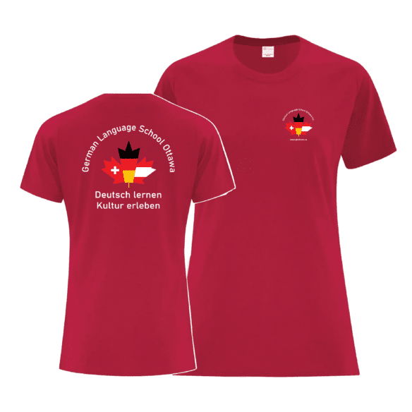 German Language School ATC1000 Ladies TShirt (Red)