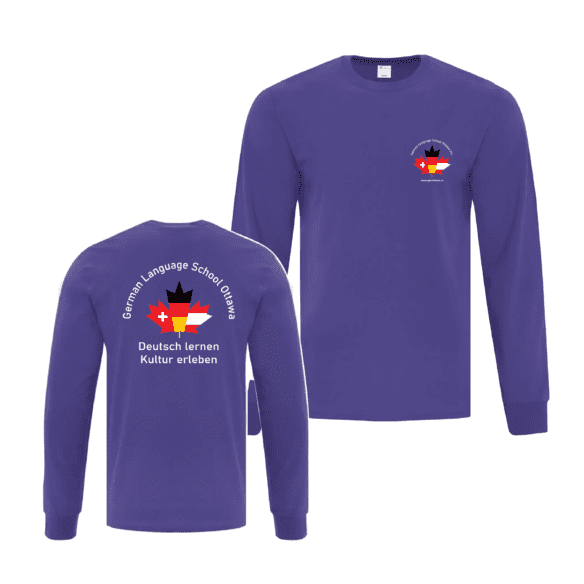 German Language School ATC1015 Unisex Long Sleeve TShirt (Purple)