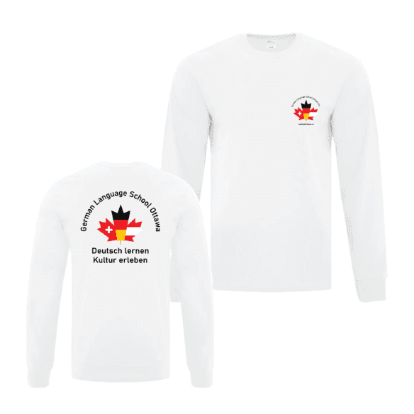 German Language School ATC1015 Unisex Long Sleeve TShirt (White)