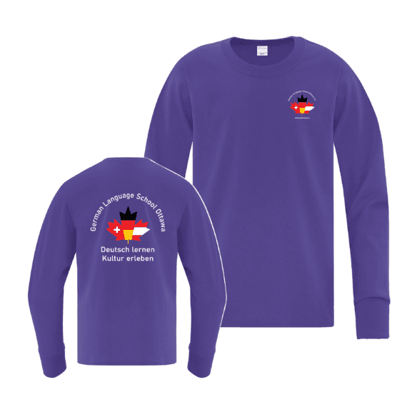 German Language School ATC1015 Youth Long Sleeve TShirt (Purple)