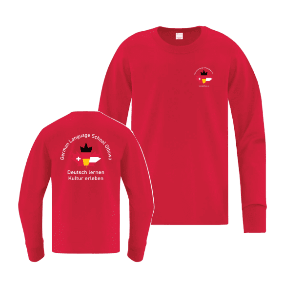 German Language School ATC1015 Youth Long Sleeve TShirt (Red)