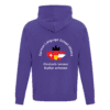 German Language School ATC2500 Unisex Hooded Sweatshirt (Purple) - Image 4