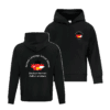 German Language School ATCY2500 Youth Hooded Sweatshirt (Black) - Image 2