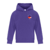 German Language School ATCY2500 Youth Hooded Sweatshirt (Purple) - Image 3