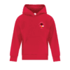 German Language School ATCY2500 Youth Hooded Sweatshirt (Red) - Image 3