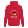 German Language School ATCY2500 Youth Hooded Sweatshirt (Red) - Image 4