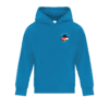 German Language School ATCY2500 Youth Hooded Sweatshirt (Sapphire) - Image 3